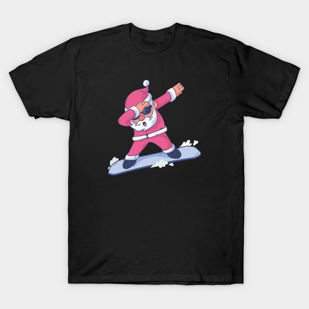 SNOWBOARD SANTA DAB T-Shirt by Bombastik